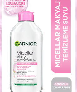 Garnier Micellar Makyaj Temizleme Suyu 400ML, 24 Saat Nemlendirme, Hassas Ciltler için