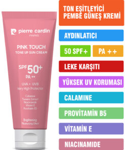 Pierre Cardin Ton Eşitleyici Aydınlatıcı Yüz Güneş Kremi Pink Touch Tone-Up SPF50+/PA++ – 50 ml