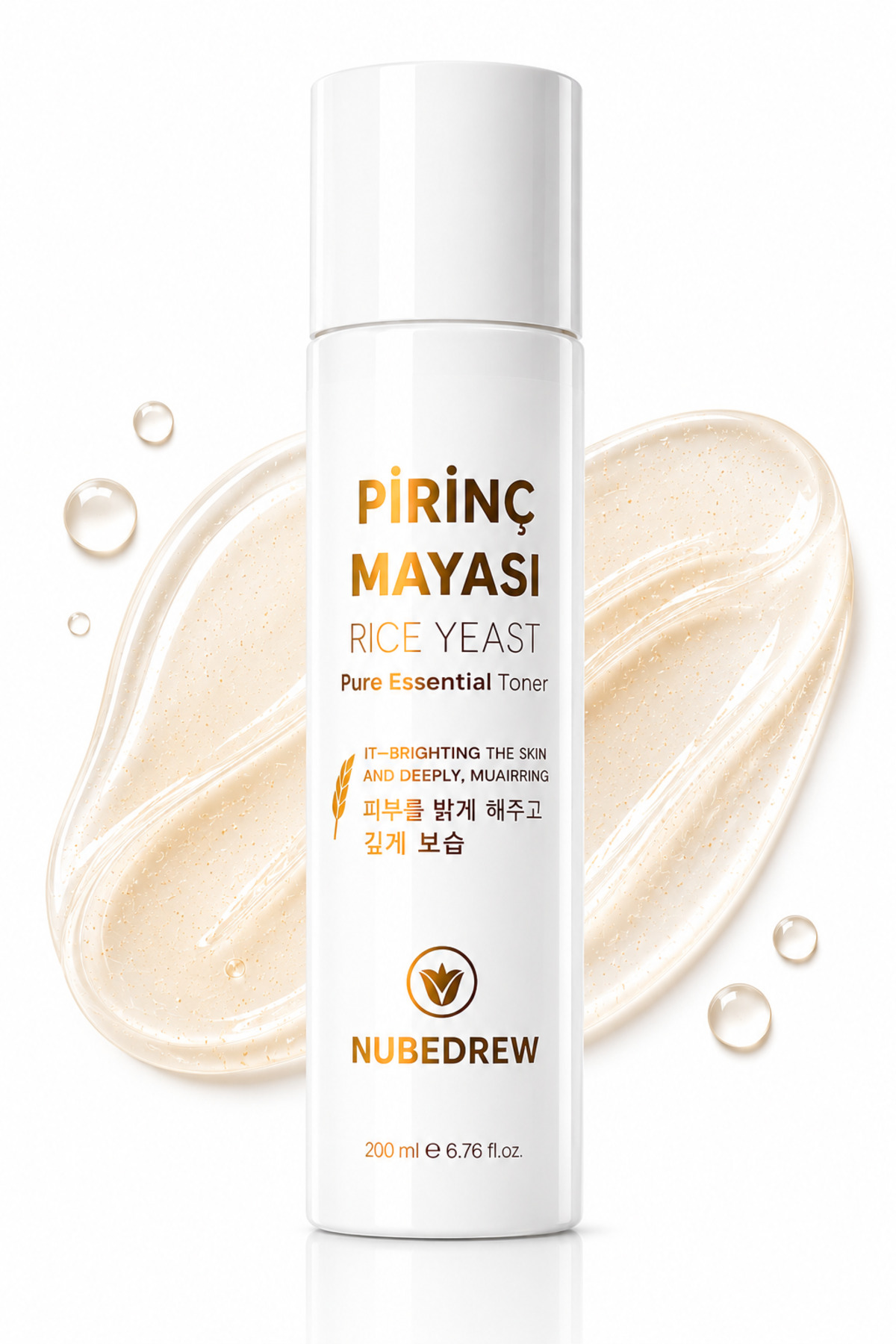 NUBEDREW Pirinç Mayası Tonik 200 ml Aydınlatıcı Beyazlatıcı Leke Karşıtı Nemlendirici Bakım Etkili