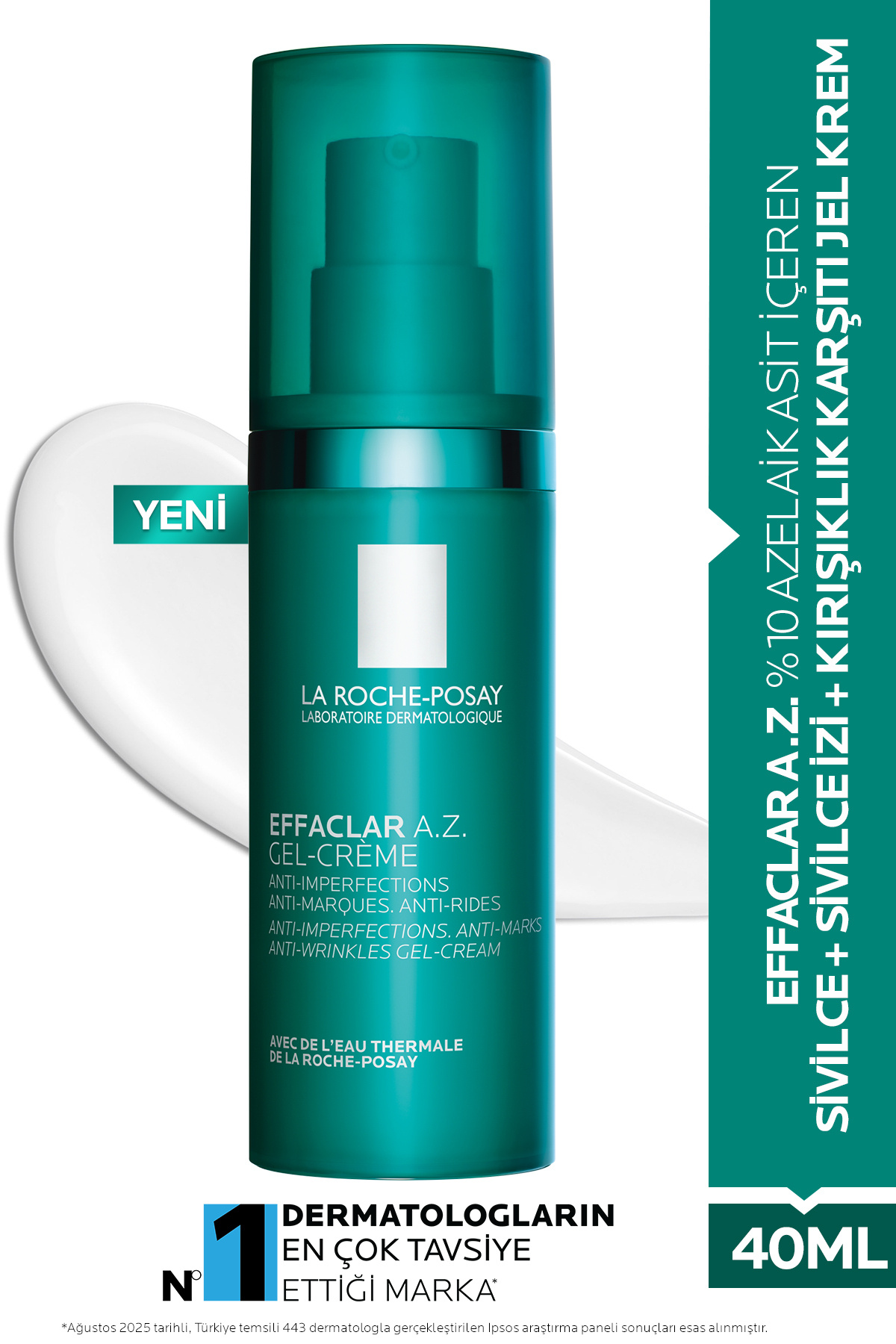 La Roche Posay Effaclar A.Z. Azelaik Asit İçeren & İzi & Kırışıklık Karşıtı Jel Krem 40ml