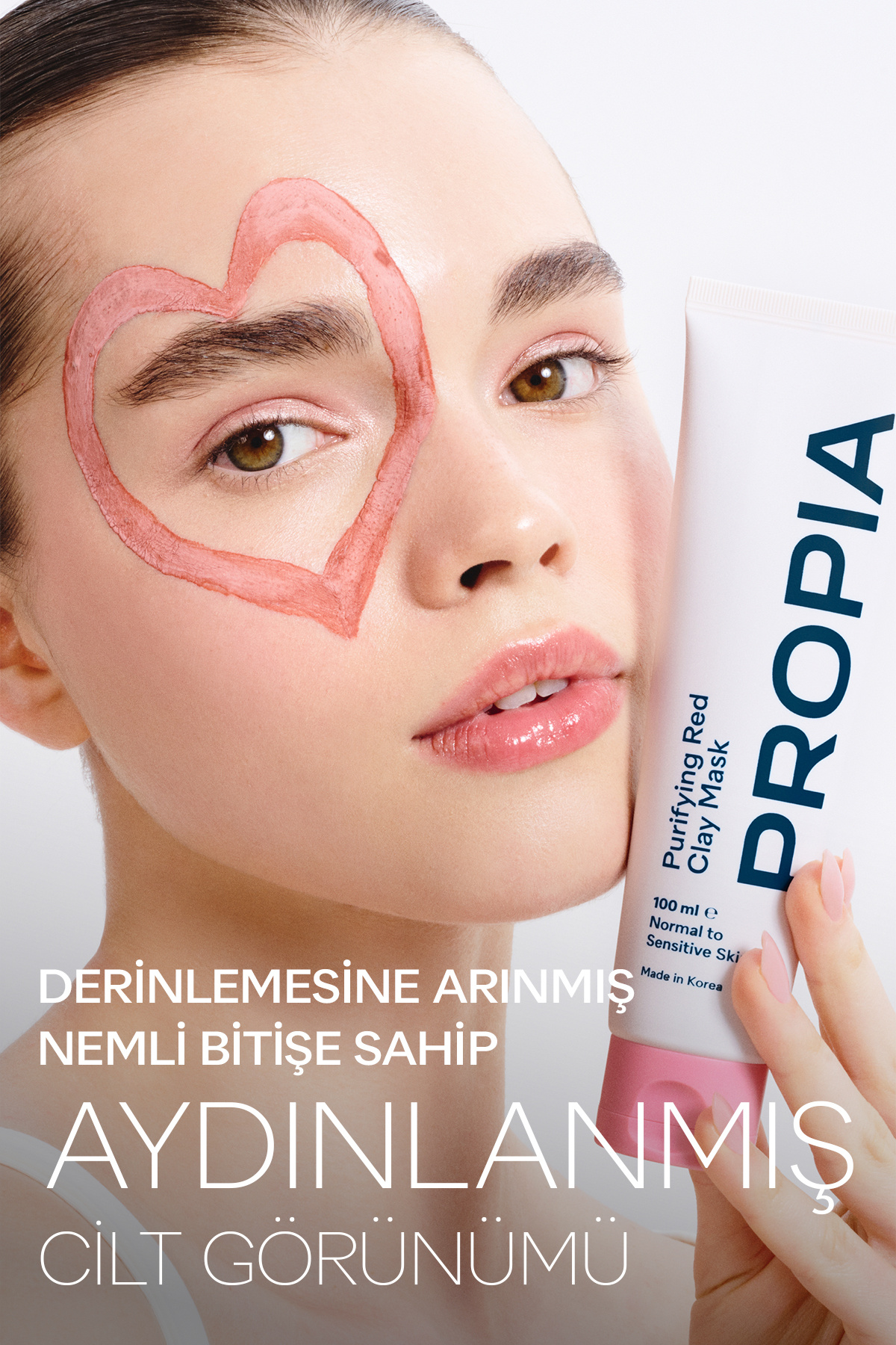 Propia Siyah Nokta,Yağlanma Ve Gözenek Karşıtı Yatıştırıcı Kırmızı Kil Maske Normal ve Hassas Ciltler 100mL - Görsel 3