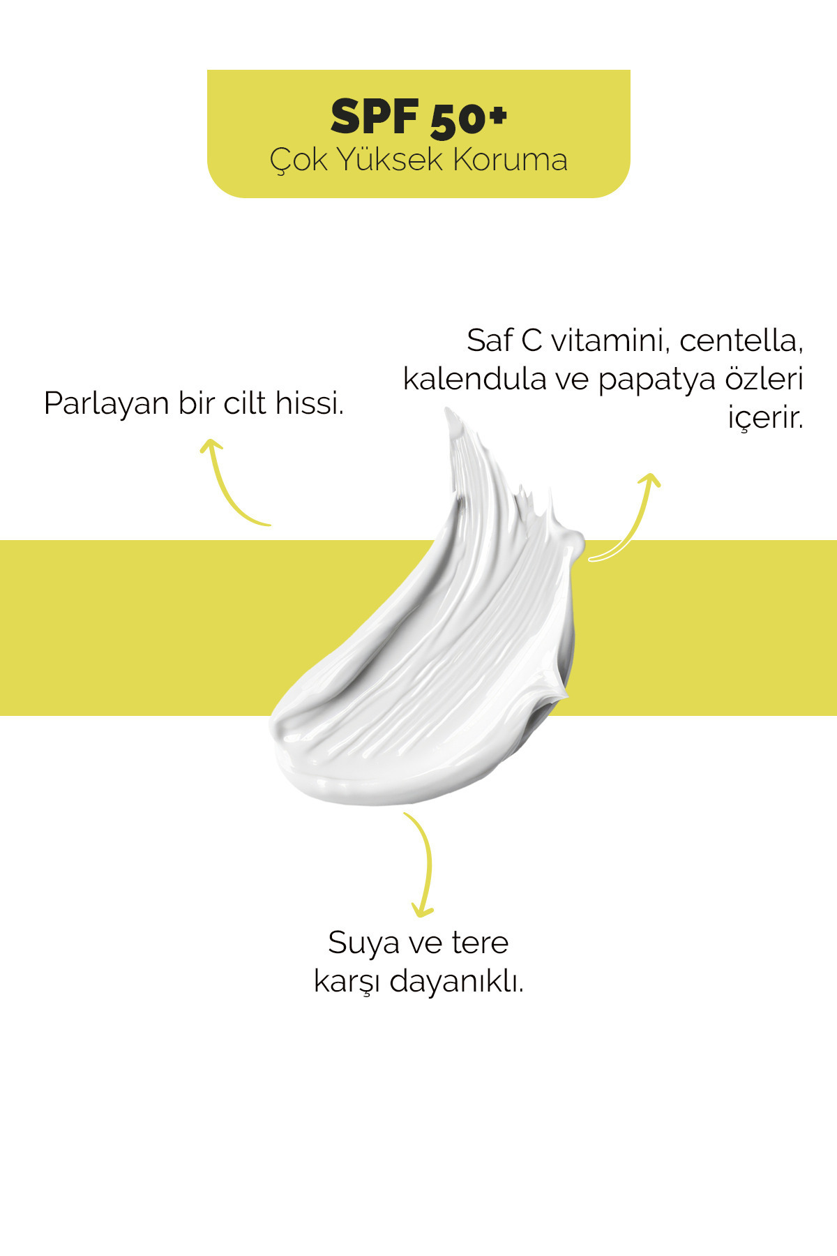 FaceLab SPF 50+ C Vitamini & Centella Güneş Kremi – Sakinleştirici & Işıltı Verici Formül - Görsel 3