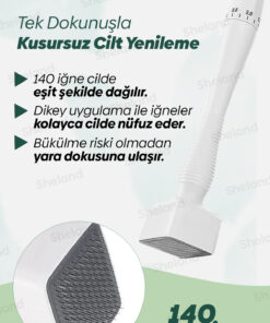 Sheland Dermastamp 140 Titanyum İğneli , Collagen Serum - Ayarlanabilir 10 İğne 0.25 mm - 3.00 mm - Görsel 3