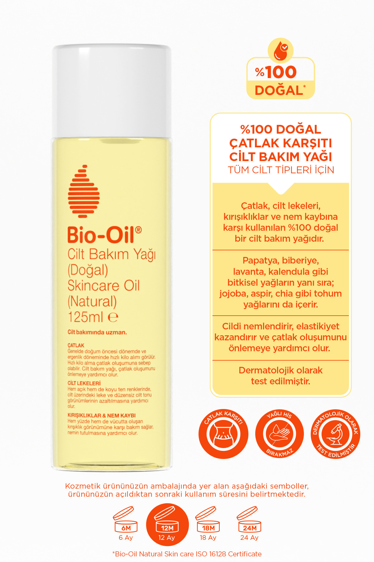Bio-Oil 0 Natural Çatlak Karşıtı Nemlendirici Cilt Bakım Yağı - Leke Karşıtı Bakım Yağı 125ml - Görsel 3