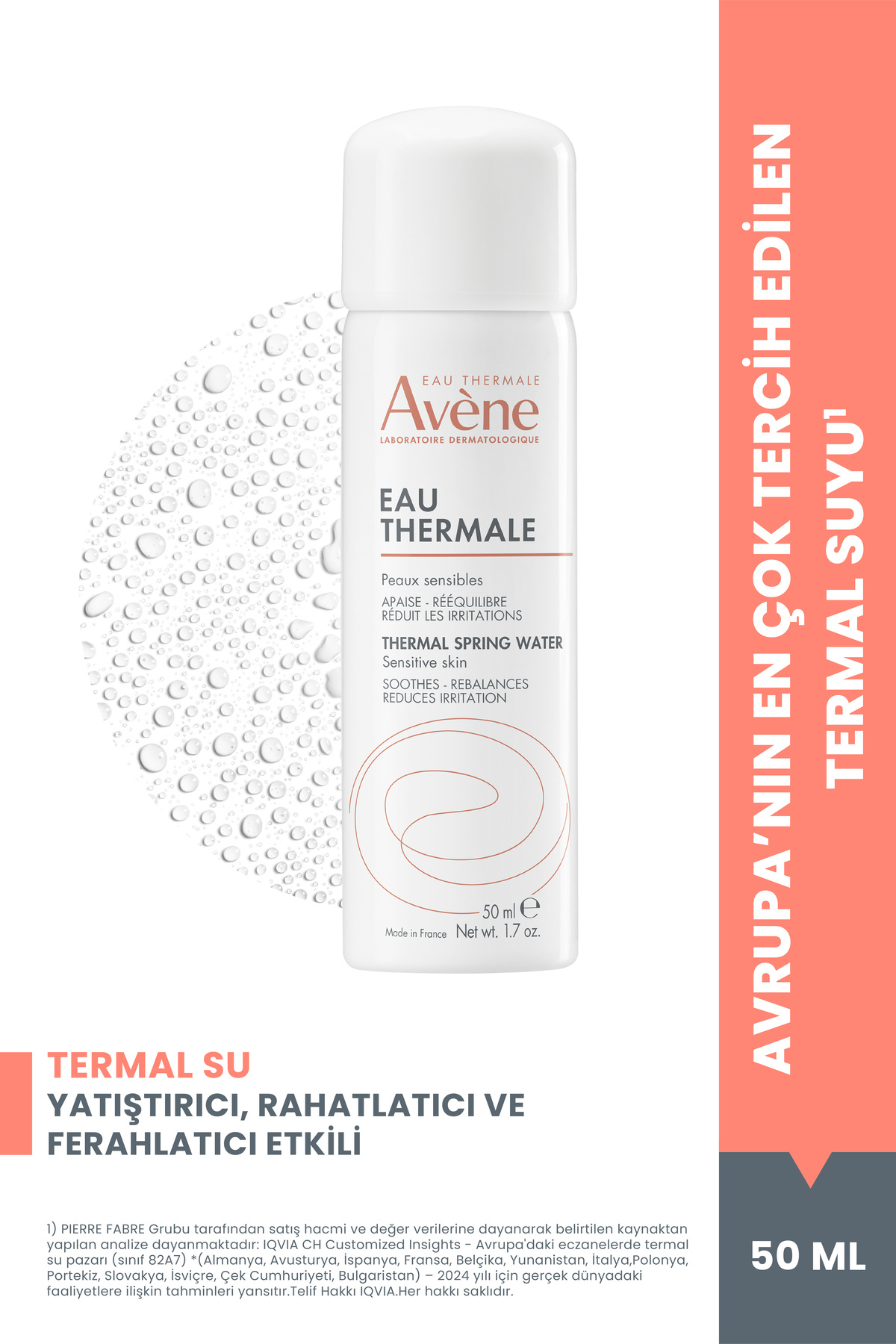 Avene Yatıştırıcı, Rahatlatıcı ve Ferahlatıcı Termal Su 50 ml