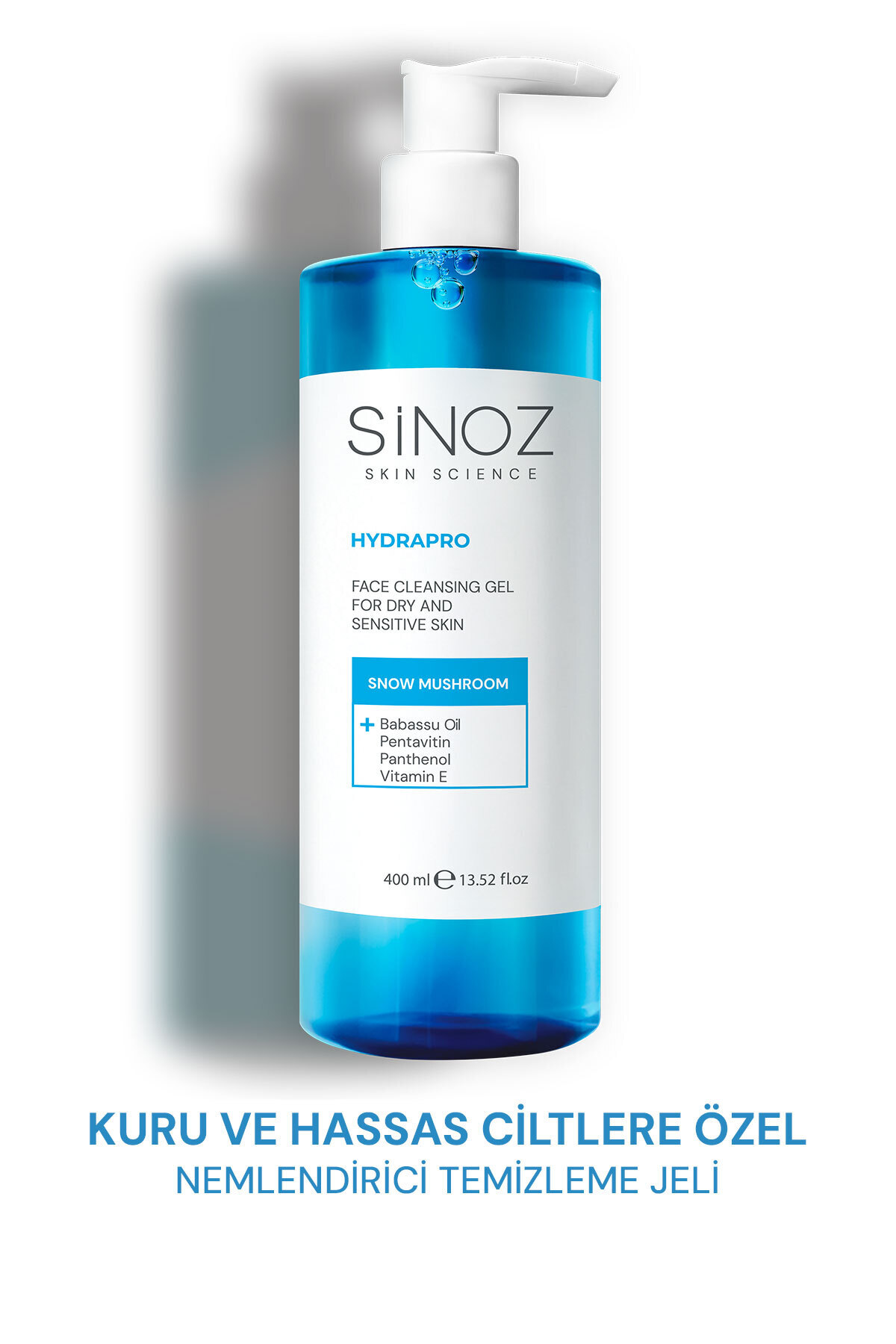 Sinoz Hydrapro Kuru ve Hassas Ciltler İçin Nemlendiricili Yüz Temizleme Jeli 400 ml