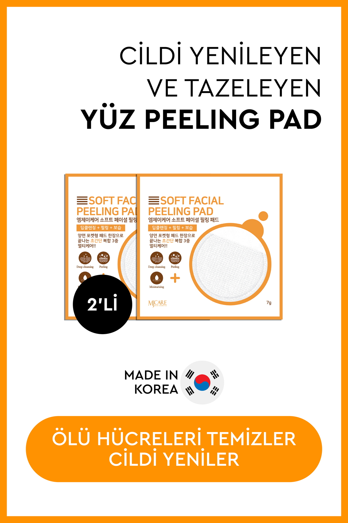 Mjcare Face Peeling Pad 2'li