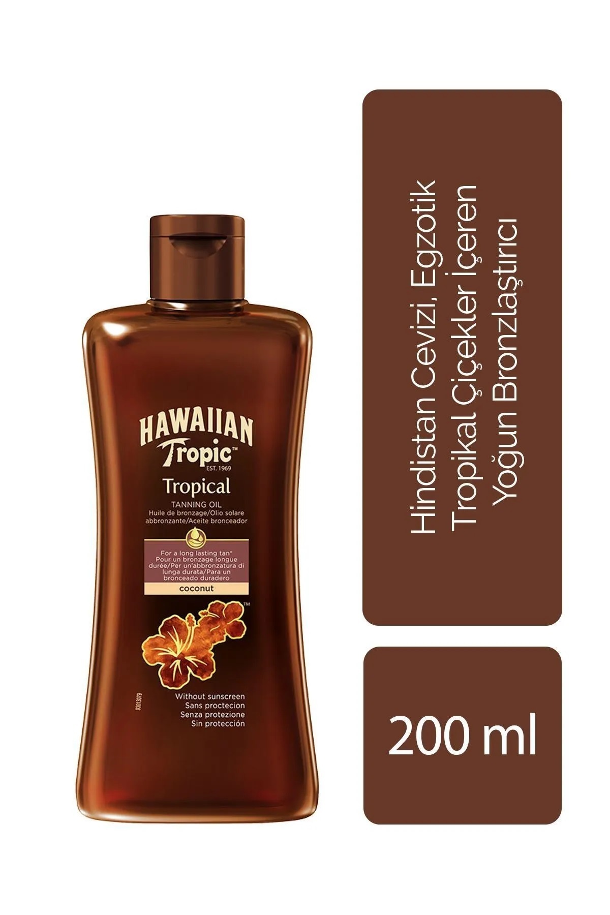 Hawaiian Tropic Yoğun Bronzlaştırıcı Yağ 200 ml