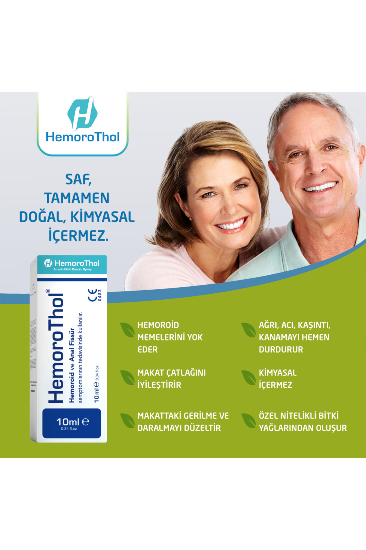 HemoroThol H.emoroid B.asur Onarıcı Bitkisel Sprey 10 ml - Görsel 3