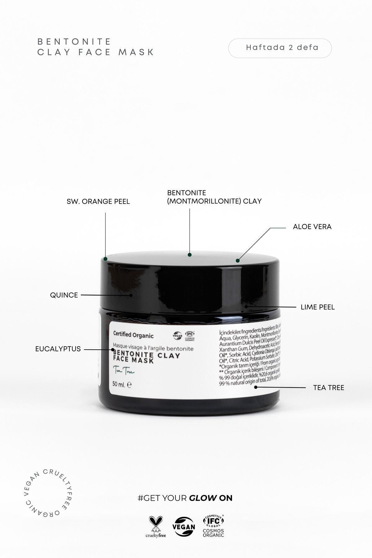 VERSEW Organik Bentonite Cilt Tonu Eşitleyici Kil Maskesi 50 ml - Görsel 3