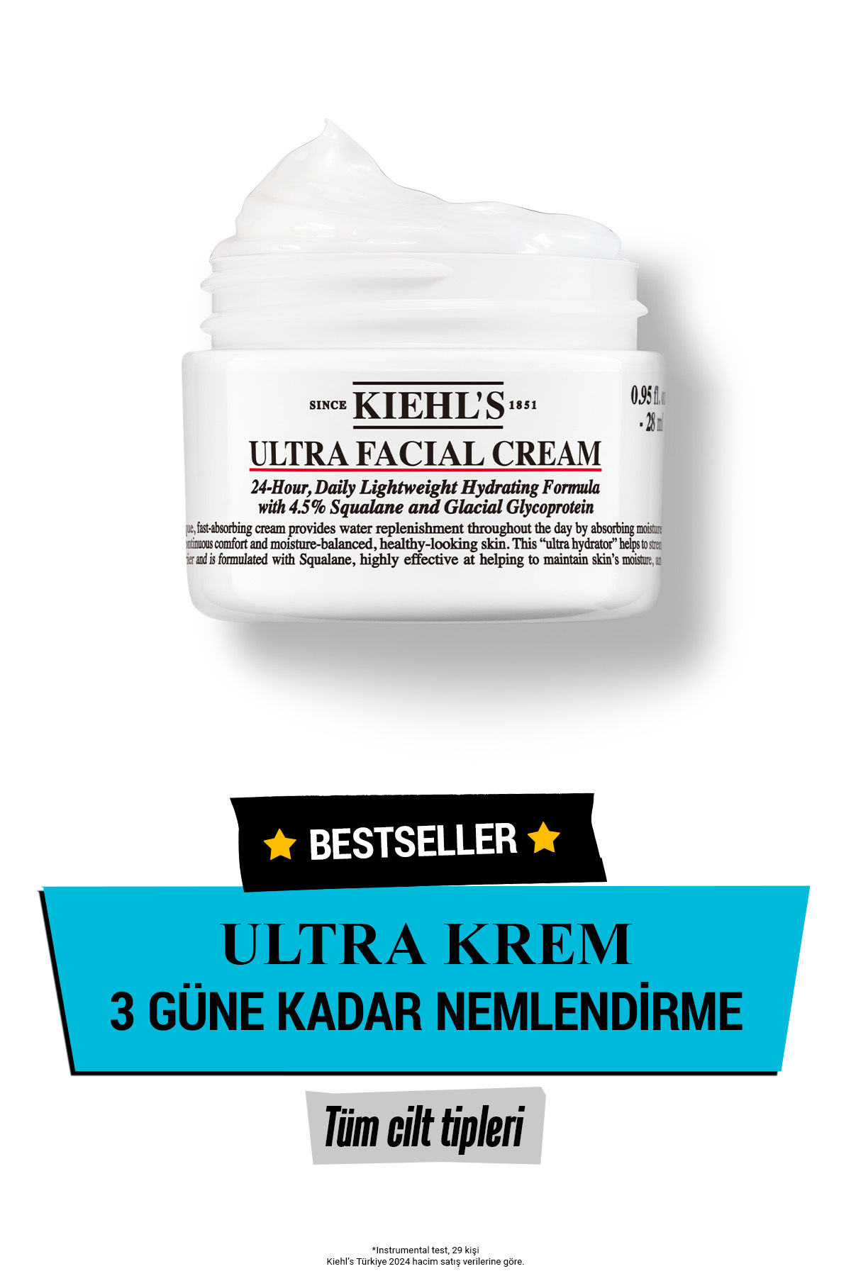 Kiehl's Ultra Facial 24 Saat Nemlendirici Günlük Krem 28 ml