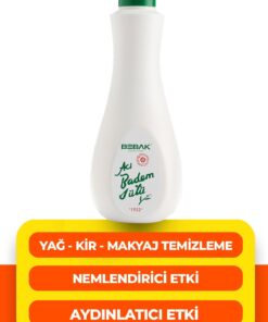 Bebak Acı Badem Cilt Ve Makyaj Temizleyici Nemlendirici Bakım Sütü 215 ml