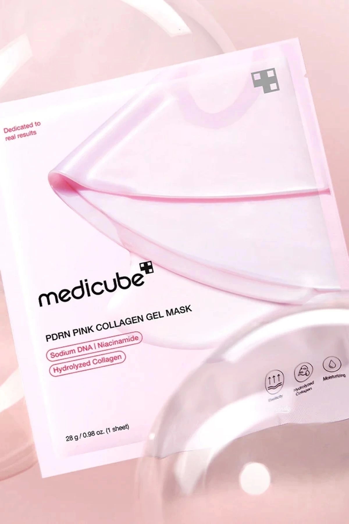 Medicube PDRN Pink Collagen Gel Mask - 48 Saat Elastikiyet Koruyucu ve Besleyici Kolajenli Jel Maske 28gr - Görsel 3