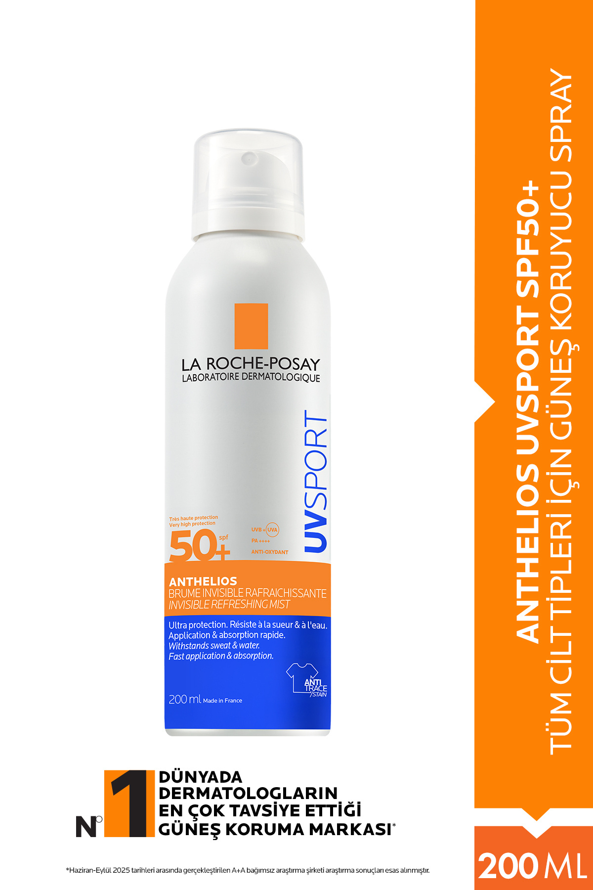 La Roche Posay Anthelios UVSPORT SPF50+ Ultra Güçlü Güneş Koruyucu SPRAY 200 ml