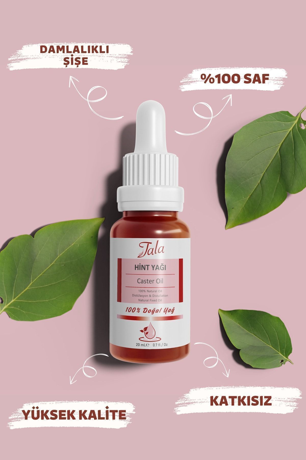 Tala Hint Yağı Castor Oil 0 Saf ve Doğal Soğuk Sıkım 20 Ml - Görsel 3