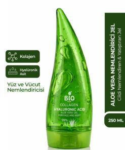 Bio Asia Aloe Vera Jel 250 ml – Kolajen ve Hyalüronik Asit İle Yoğun Nem ve Esneklik