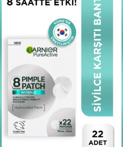 Garnier Pimple Patch 22'li Sivilce Bandı, Hidrokolloid Bant, 8 Saatte Hızlı Etki, Görünmez Akne Karşıtı Bant