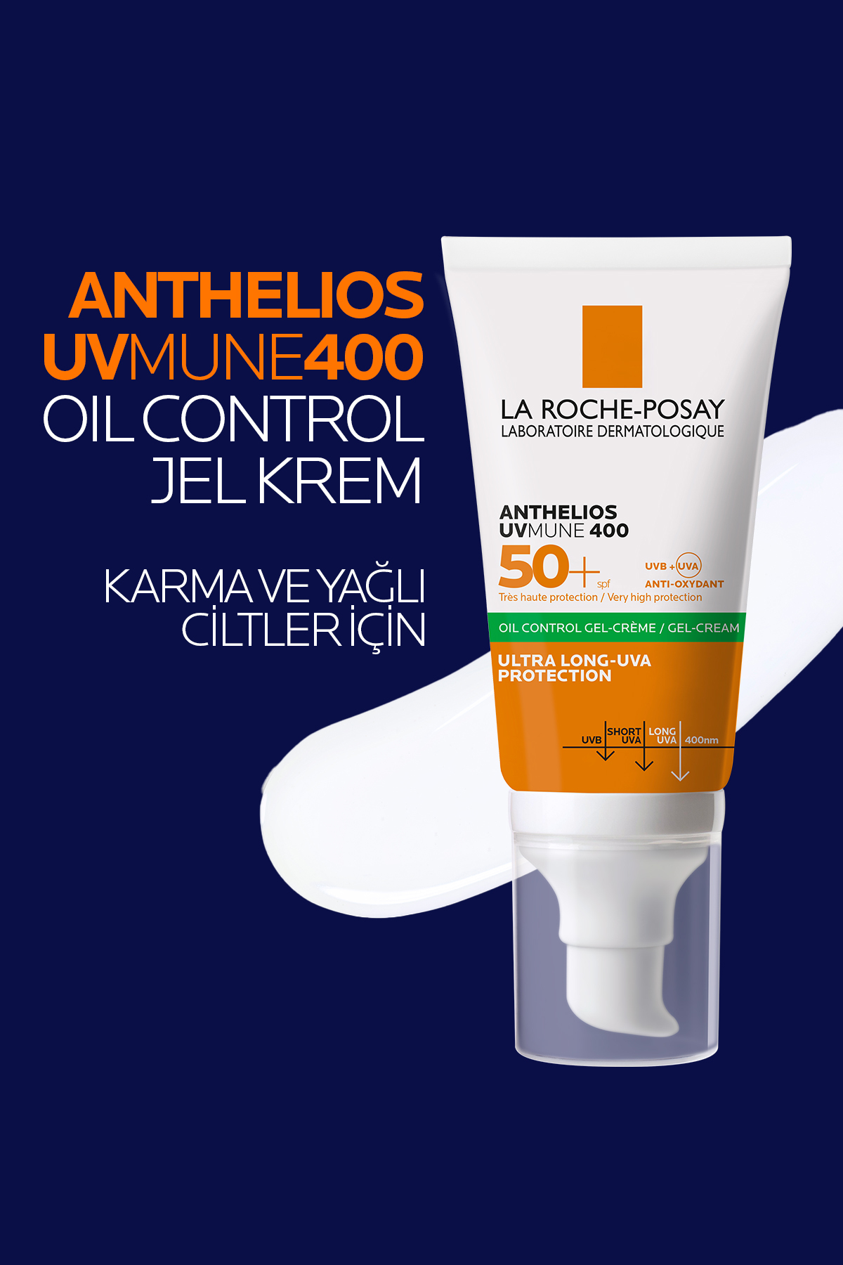 La Roche Posay Anthelios Uvmune 400 Oil Control Gel Spf 50+ Renkli Güneş Kremi 50 ml - Görsel 3