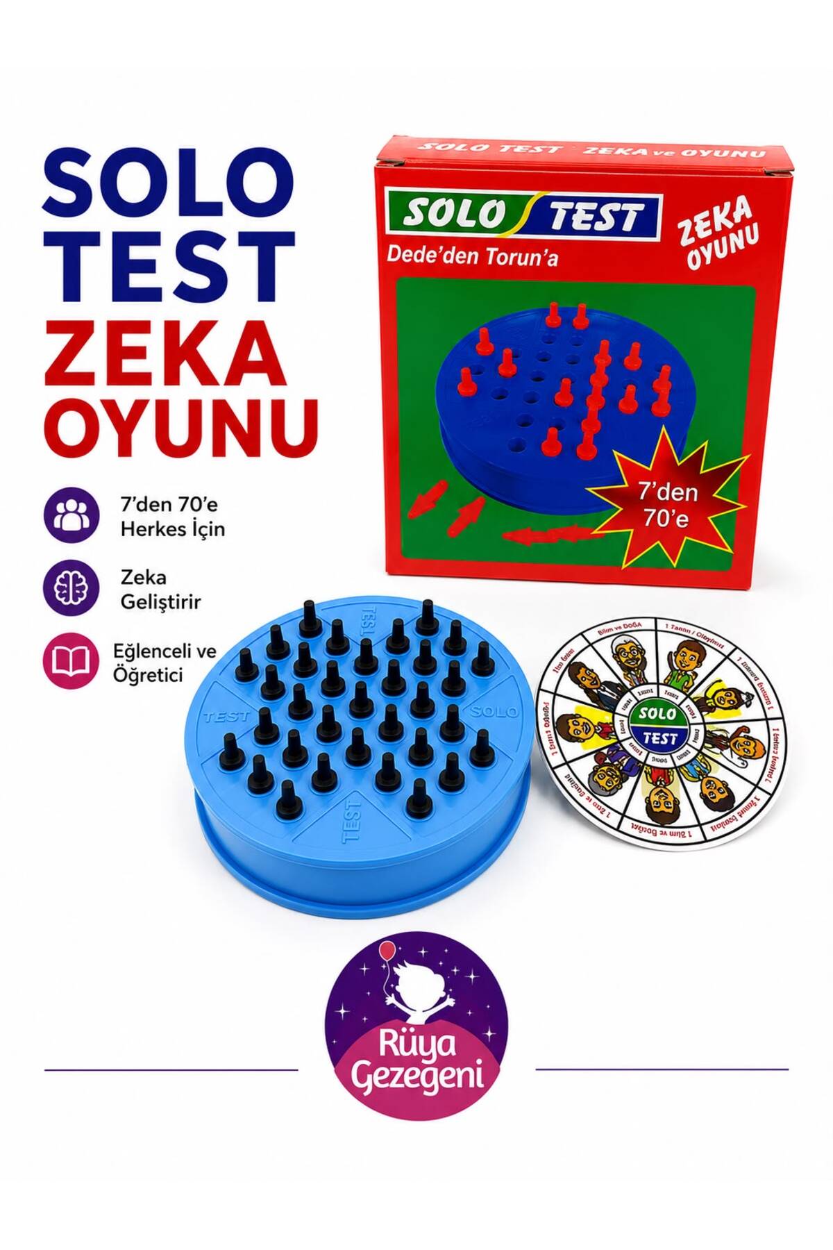 Rüya Gezegeni Solo Test Zeka Oyunu Kutulu