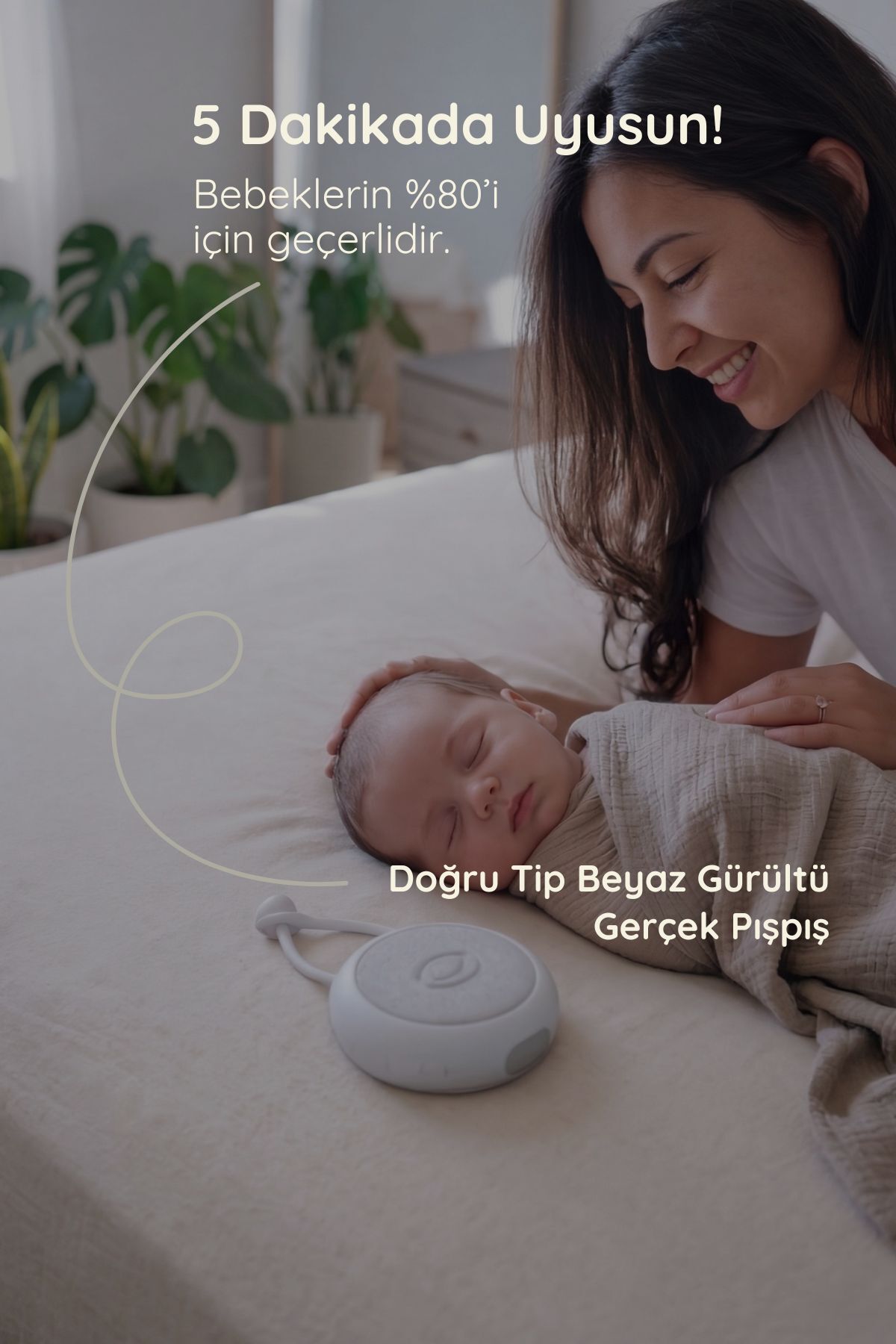 Budizzz Beyaz Gürültü Cihazı | Pışpışlı Ninnili | Radyasyon İçermeyen Bebek Uyku Arkadaşı