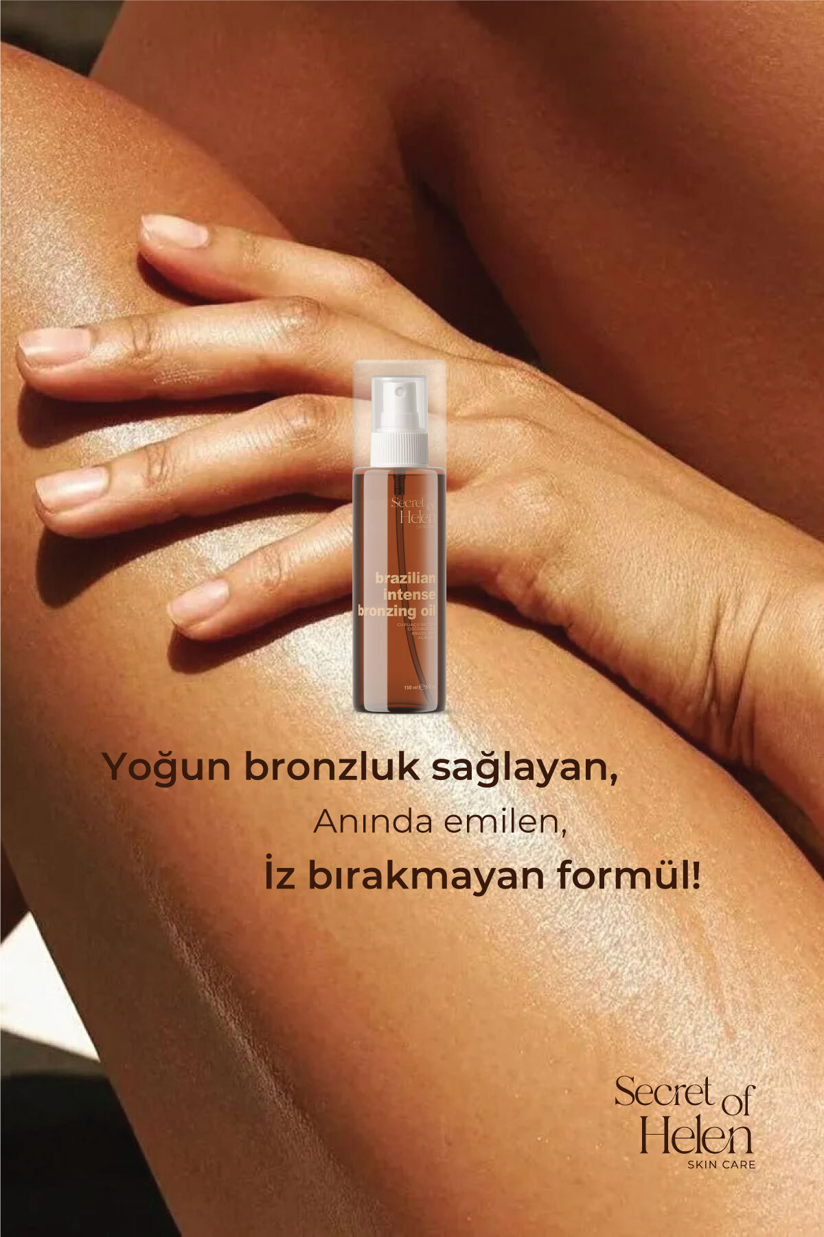 Secret of Helen Brazilian Yoğun Bronzlaştırıcı Yağ 150 ml | Hızlı Emilim, Besleyici,Tropikal Kokulu | Cupuaçu Yağı, - Görsel 3