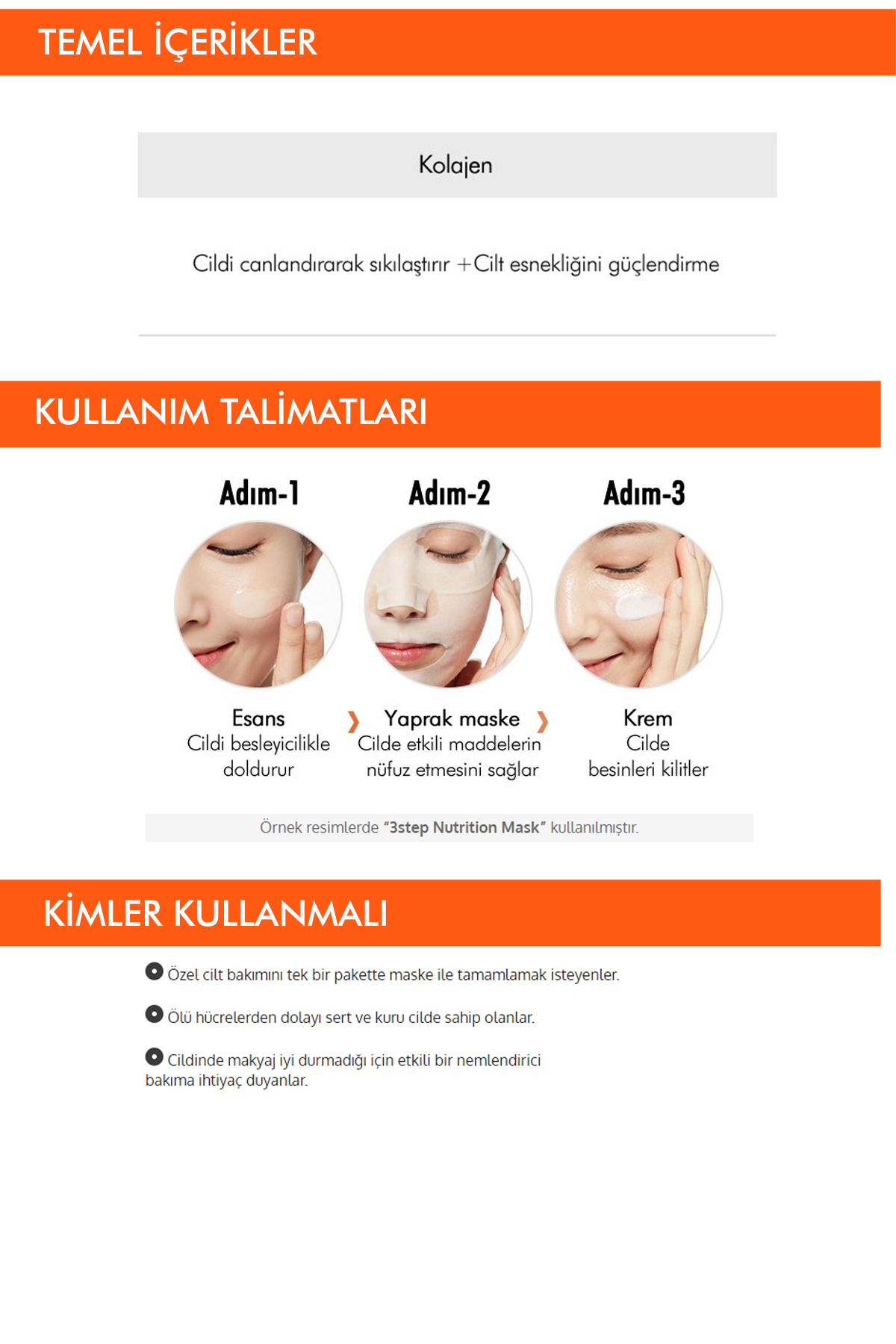 Missha 3 Aşamalı Sıkı Görünüm Veren Maske (1.5G/22G/1.5G) 3 Step Lifting Mask - Görsel 3