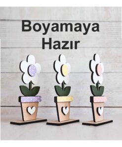 Alternative view of birlazer Boyanabilir Bahar çiçekleri saksısı Okul Anaokulu Kreş Aktivite Ektinlik Boyama 1 ad