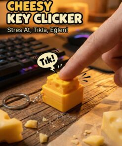 Alternative view of SteraDesign Peynir Tasarımlı Mekanik Klavye Blue Switch Anahtarlık Hediyelik - Sesli Stres Oyuncağı (Fidget Toy)