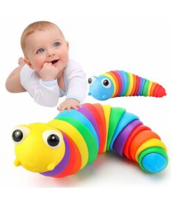 Circle Toys Kıvrılabilen Renkli Tırtıl - Stres Giderici ve Motor Gelişimi Destekleyen Eğitici Oyuncak