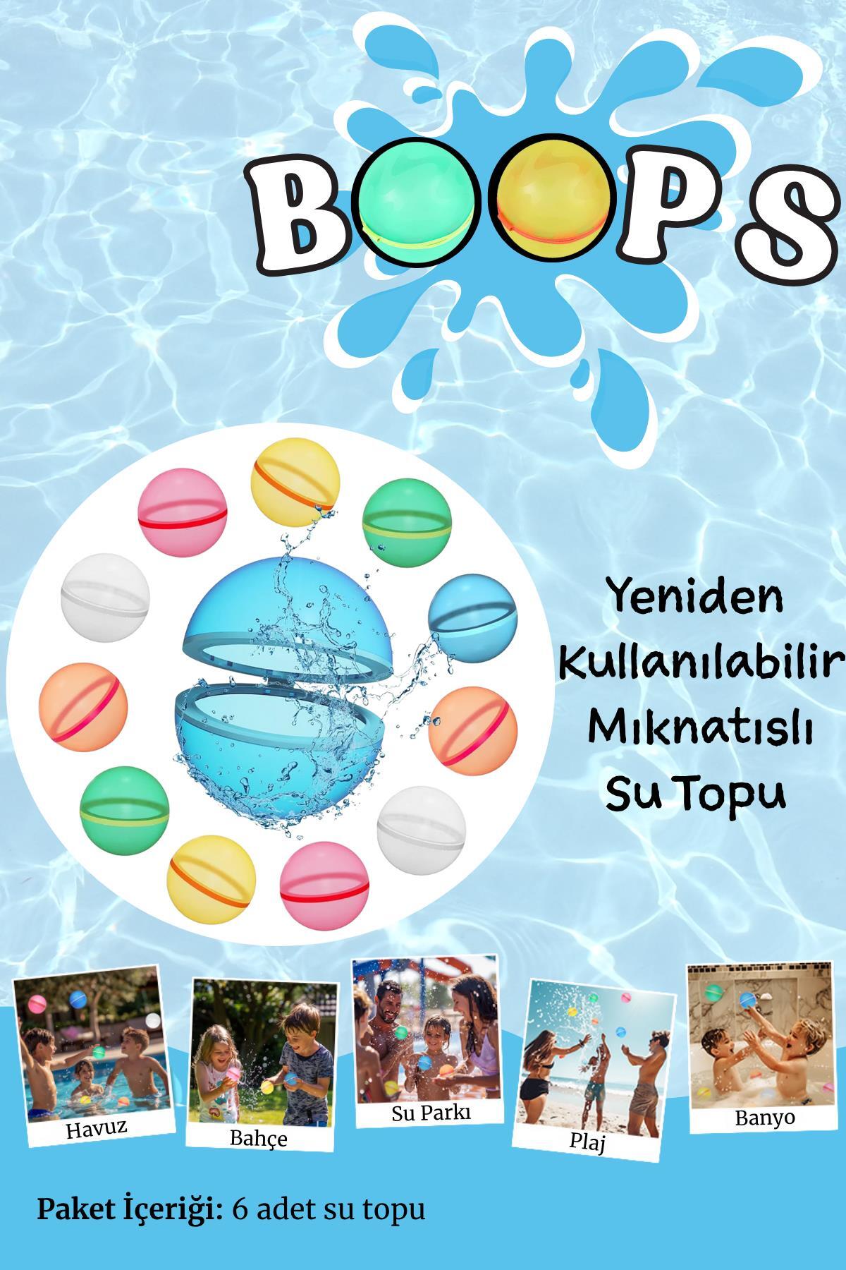 Myminibaby Boops Yeniden Kullanılabilir Mıknatıslı Su Topu - 6 Adet (Yazın Su Topu Kışın Kar Topu)