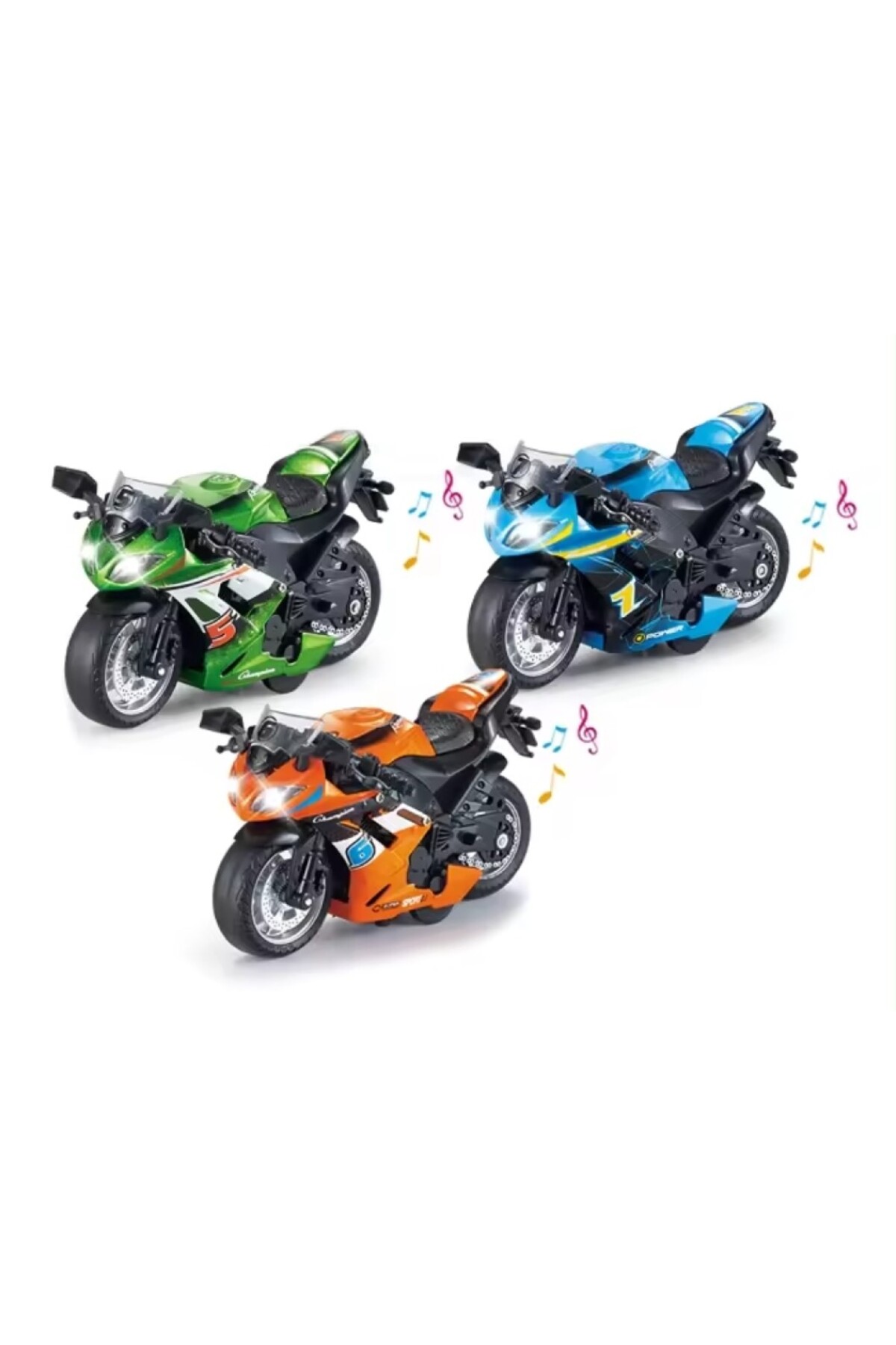 Brother Toys Oyuncak Sürtmeli Kaliteli Motorsiklet Motor Özel Üretim 13 Cm. 1 Adet Mavi, Turuncu, Kırmızı
