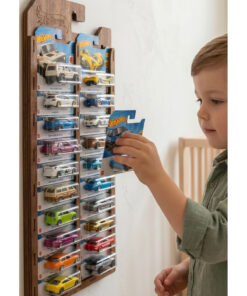 My Kids Room 20 Araba Sergileme Rafı – 20'li Regular Kart Standı | Ahşap Koleksiyon Standı
