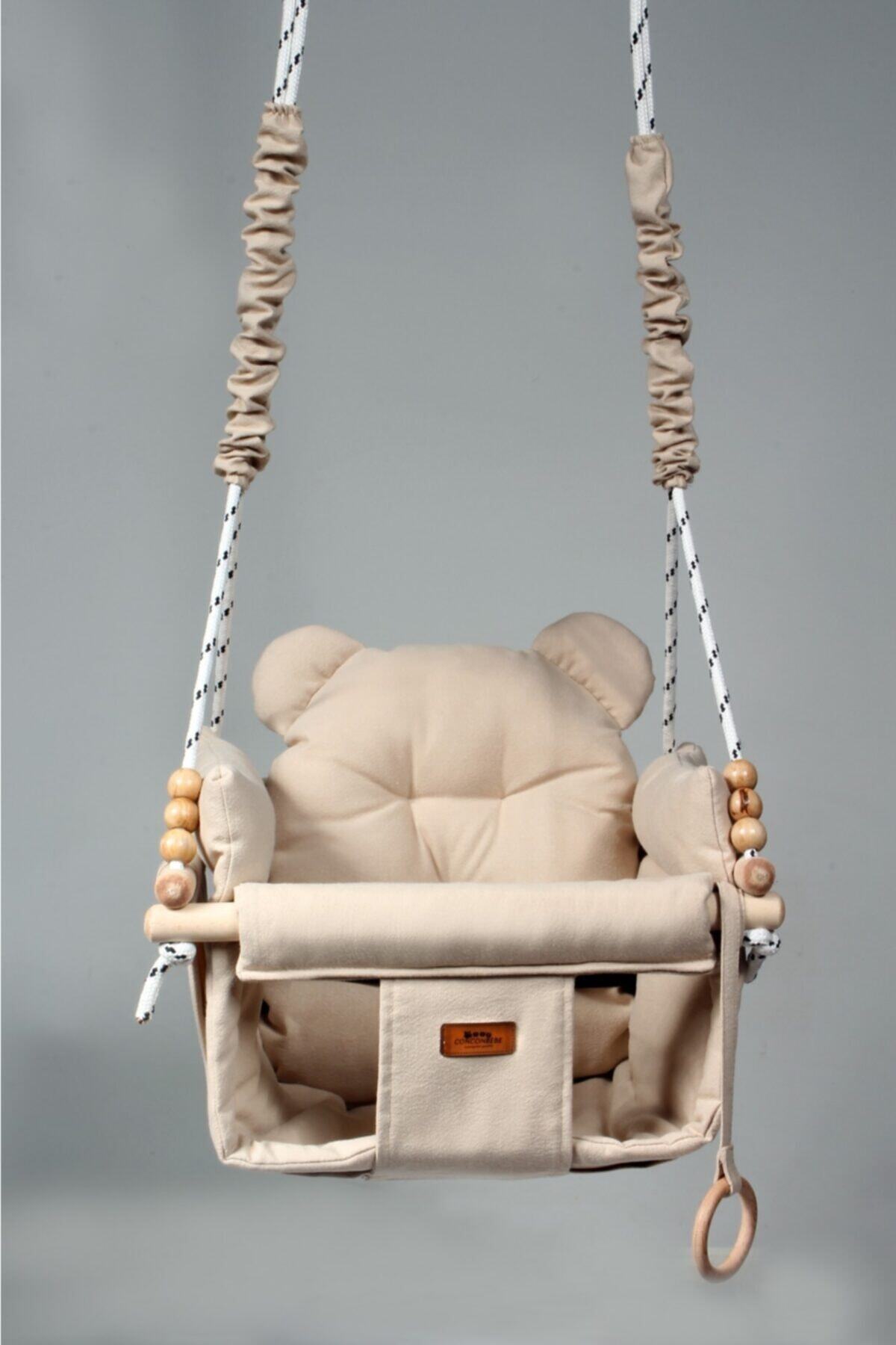 ConconBebe Concon Bebe Çocuk Pufy Emniyet Kemerli Salıncak Çocuk Salıncak