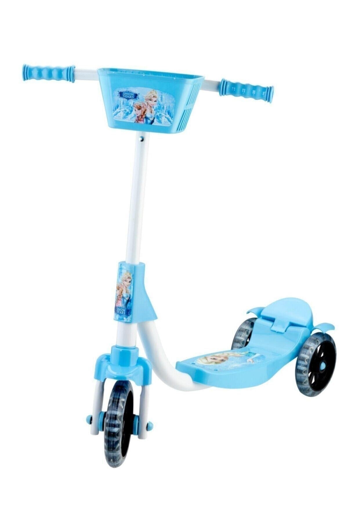 Beren Toys Sepetli mavi kız Üç Teker Scooter Mavi Prenses