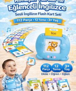 Alternative view of robokids Sesli İngilizce Flash Kart Seti 112 Parça | Erken Eğitim Elektronik Dil Öğrenme Oyuncağı Ma