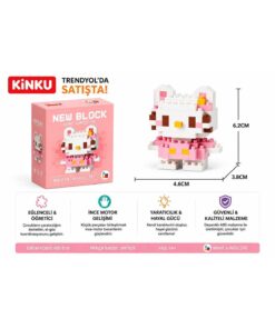 Alternative view of KİNKU Ne block019 puzzle-Yapboz-3D Zeka geliştiren-Mini Sevimli Figürler Minyatür