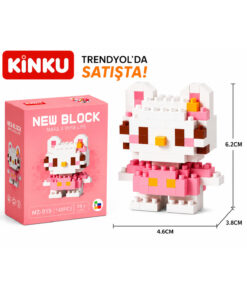 KİNKU Ne block019 puzzle-Yapboz-3D Zeka geliştiren-Mini Sevimli Figürler Minyatür - Görsel 3