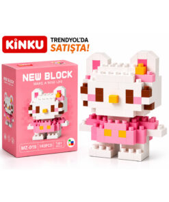 KİNKU Ne block019 puzzle-Yapboz-3D Zeka geliştiren-Mini Sevimli Figürler Minyatür