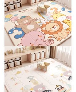 elfobaby We Are Friends - Katlanabilir - Çift Yönlü - Oyun Halısı ve Matı 150X180X1 (Taşıma Çantalı)