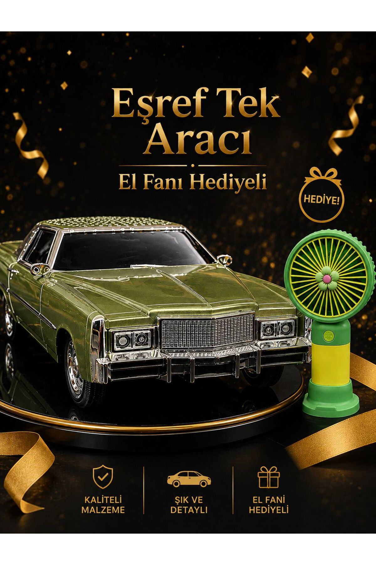 ASYA BAZAAR EŞREF TEK HOPARLÖR ARABA METAL YEŞİL RENK