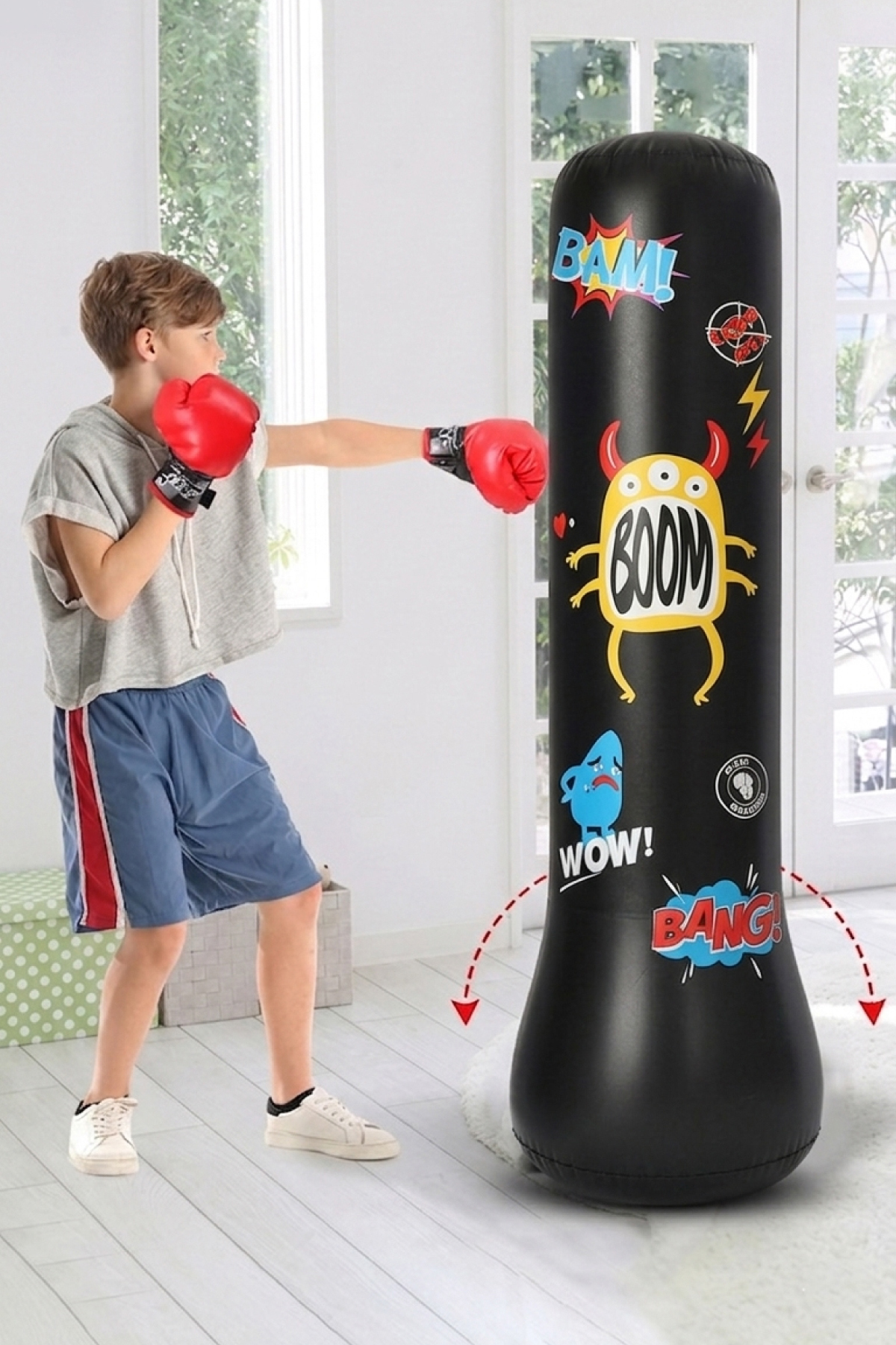 Smartfox Su Hazneli Hacıyatmaz Şişme Boks Torbası Şişme Oyuncak 120 cm
