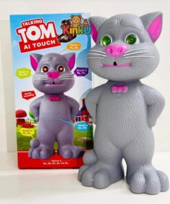 KİNKU Tom kedi konuşan kedi ses kaydeden müzikli ışıklı 23cm ses tekrarlayan konuşan