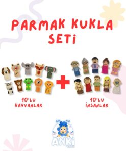 AnkiToys İnsanlar ve Hayvanlar Parmak Kukla Seti 20'li