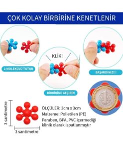 Alternative view of HAPPENS Master Molekül Eğitici Yaratıcı Oyuncak Kar Tanesi Yapı Taşları 5 Renk 120 Parça