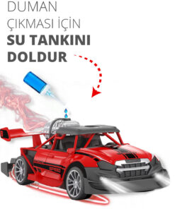Smartfox Uzaktan Kumandalı Sprey Fonksiyonlu Şarjlı - Duman Atan Oyuncak Araba 1:20 - Görsel 3