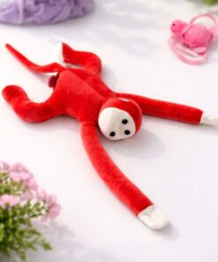 POLLYTOYS PELÜŞ OYUNCAKTA DÜNYA MARKASI Maymun yapışkanlı vikvik sesli 60cm - Maymun Peluş Oyuncak - Görsel 3