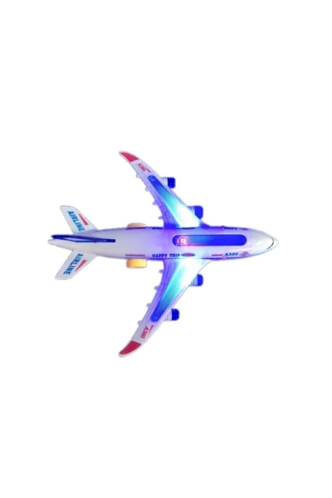 Genel Markalar Pilli Işıklı Sesli Uçak Airbus Pilli Oyuncak sdgnh 1038993 - Görsel 3