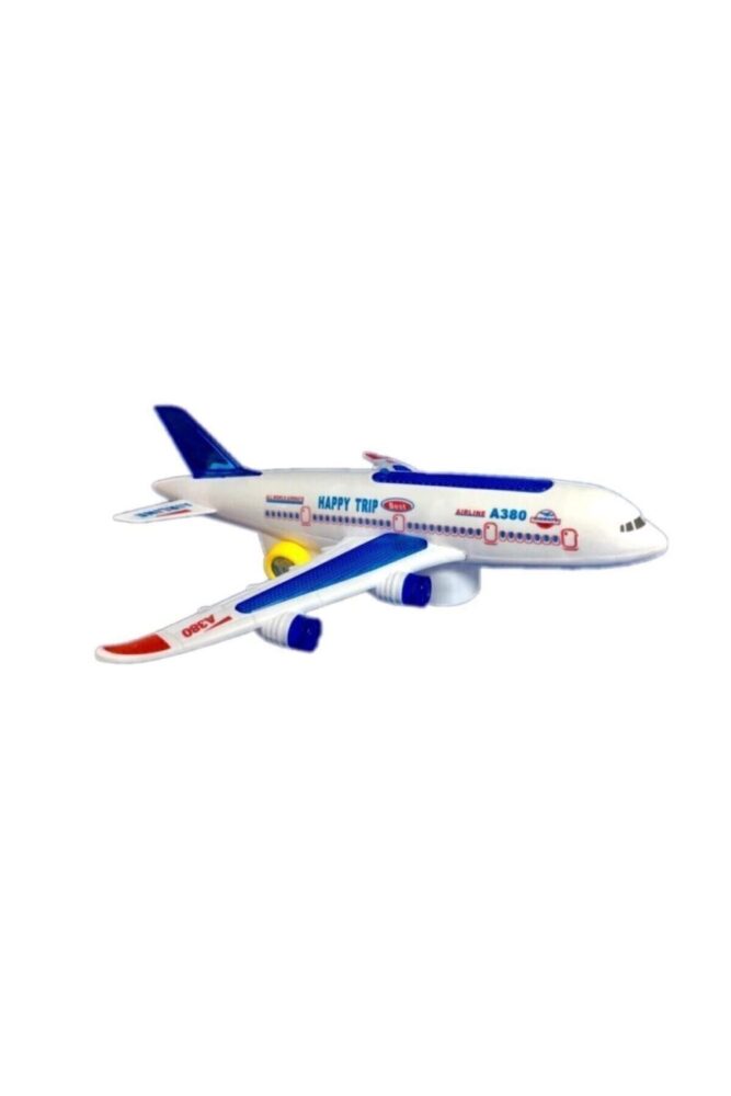 Genel Markalar Pilli Işıklı Sesli Uçak Airbus Pilli Oyuncak sdgnh 1038993 - Görsel 2
