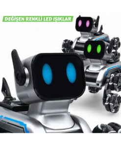 YILDIRIM OYUNCAK Uzaktan Bilekten Kumandalı Şarjlı 8 Teker Akrobat Robot Köpek Müzikli ve Led Işık 25 cm Köpek Araba - Görsel 3