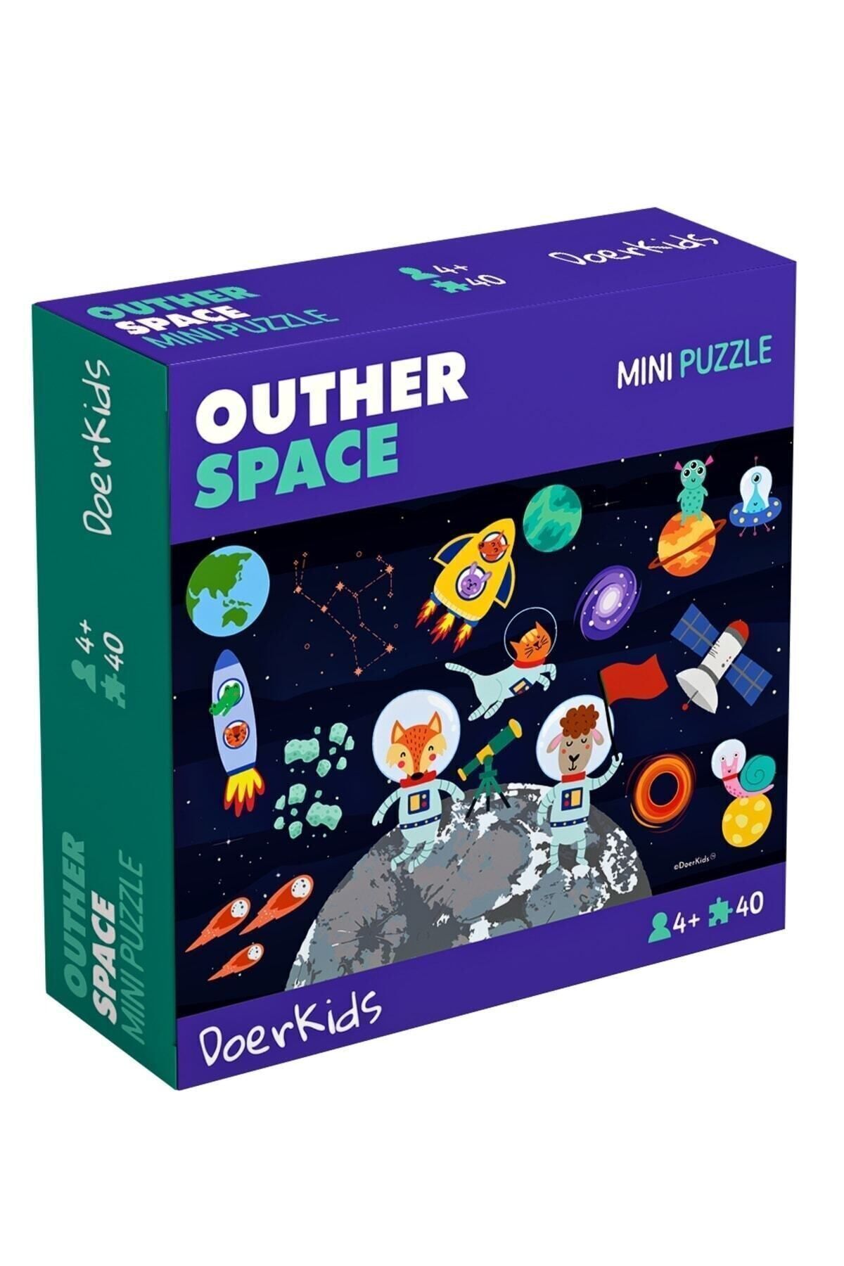 DoerKids Uzay Boşluğu Mini Puzzle | 40 Parça 3-7 Yaş